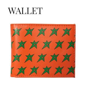 *BRAND NEW. Orange and Green Star Pattern Wallet